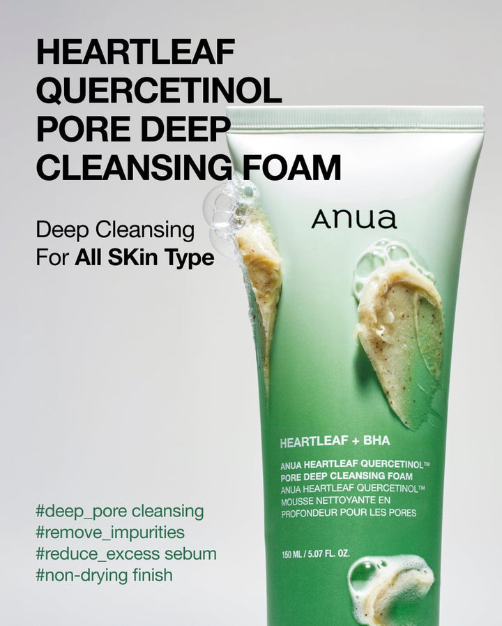 Anua Heartleaf Quercetinol Pore Deep Cleansing Foam LuxeDew